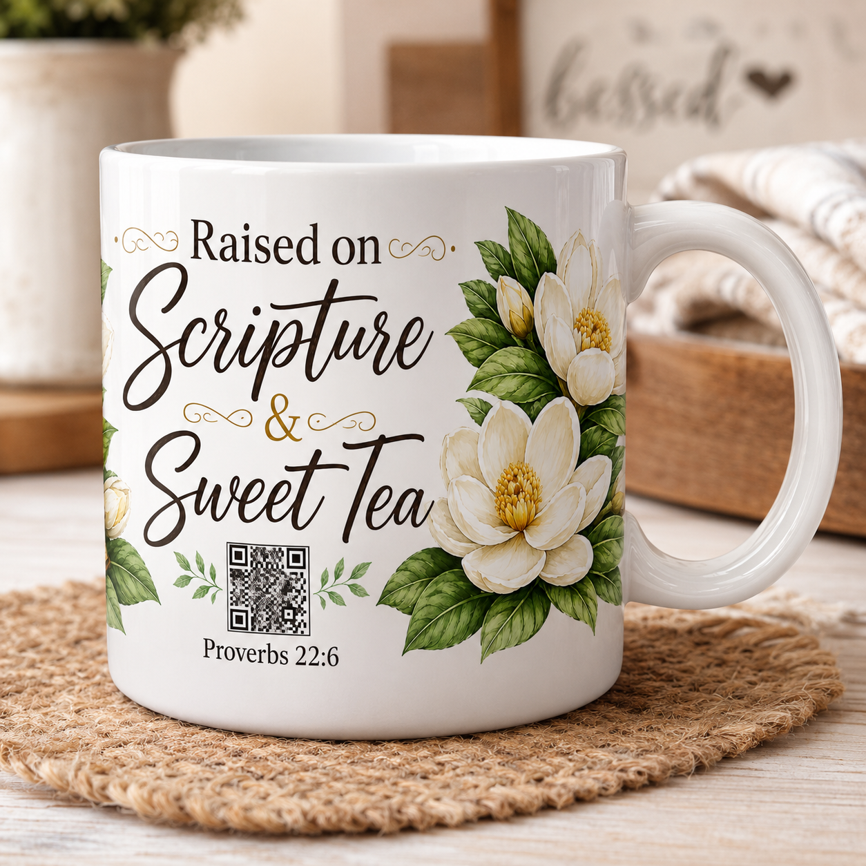 Raised on Scripture and Sweet Tea mug